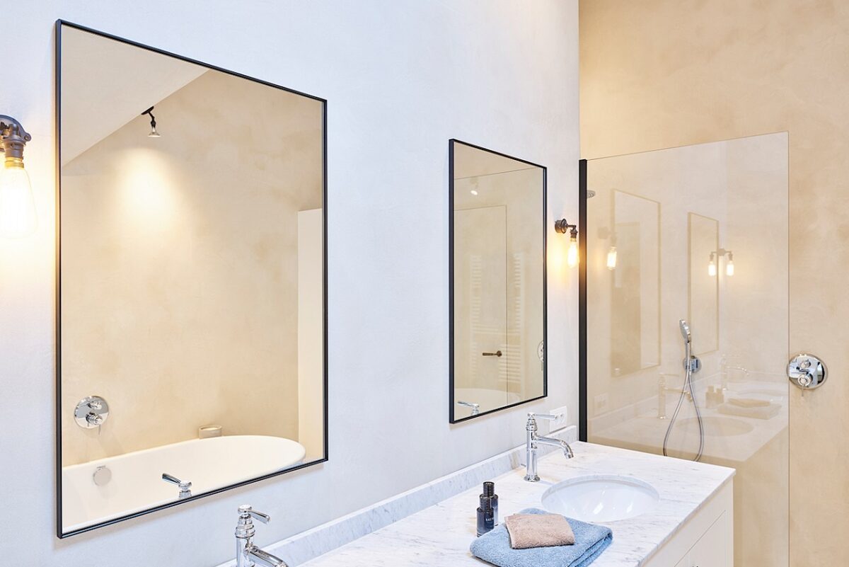 MIROIR LUCKA BLACK RECT
