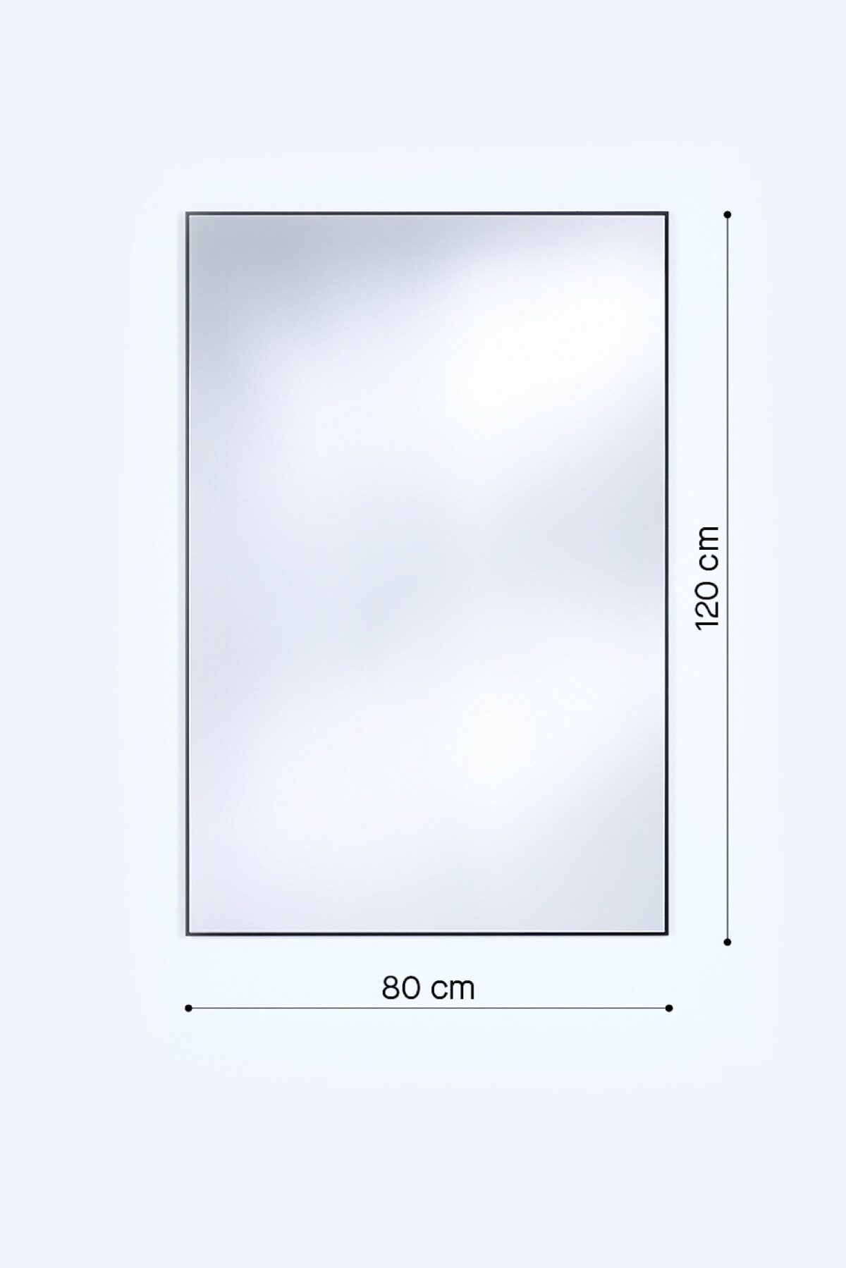 MIROIR LUCKA BLACK RECT