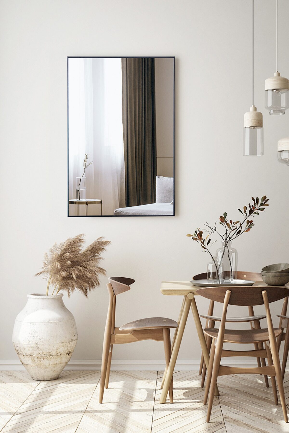 MIROIR LUCKA BLACK RECT