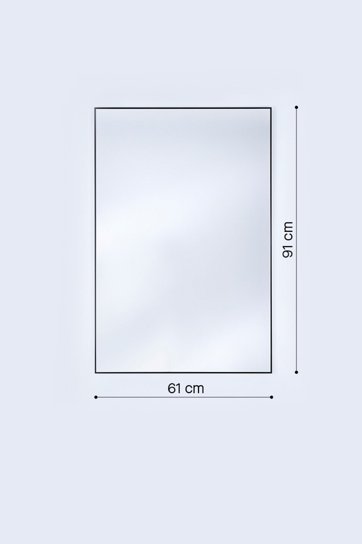 MIROIR LUCKA BLACK SMALL RECT