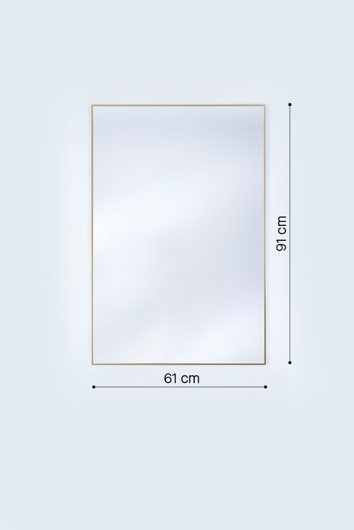 MIROIR LUCKA GOLD SMALL RECT