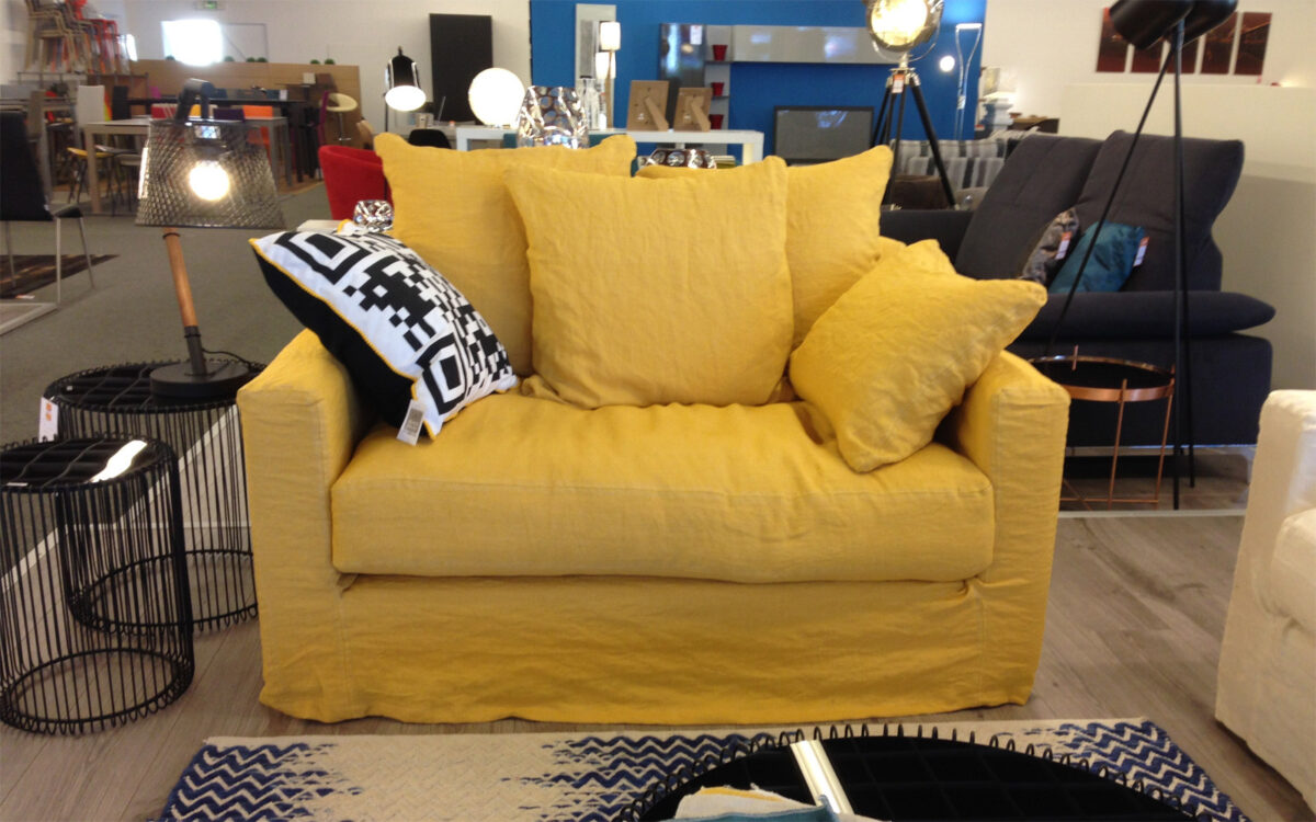 Fauteuil xl biarritz sweet safran